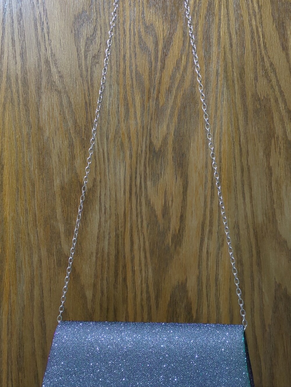 Glitter Evening Crossbody Color-change Silver Bag